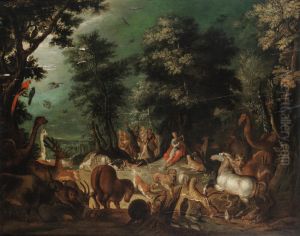 Orpheus charming the animals