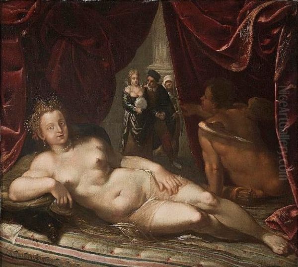 Venus and Cupid with an unlikely couple - view 1