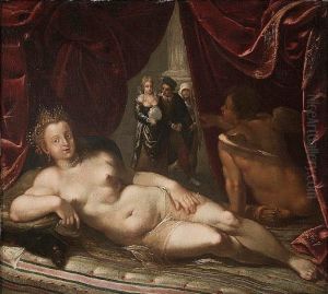 Venus and Cupid with an unlikely couple by Louis Finson
