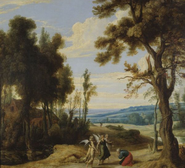 Three angels appearing to Abraham - view 1