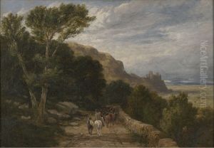 Landscape, Harlech Castle by David Cox Jr.
