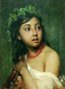 Italian Girl with Necklace by Susan Isabel Dacre