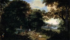 Forest Landscape by Hendrik van der Borcht the Elder