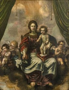 The Virgin and the baby Jesus with the RosaryFrancais:La Vierge et l'enfant Jesus au RosaireItaliano:La Vergine e il bambino Gesu al Rosario