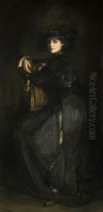 The Lady in Black (Mrs Trevor) by John Lavery