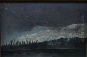 Cloud Study by Johan Wilhelm Ludwig Dahl