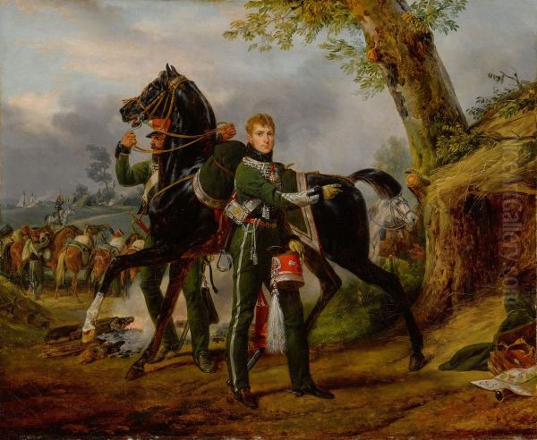 Cesar-Rene-Marie-Francois-Rodolphe de Vachon, Marquis de Belmont-Briancon, a battlefield beyond - view 1