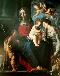 The Mystical marriageof Saint Catherine by Francesco Brizio