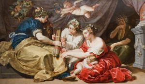 Peace and Plenty binding Arrows of War by Abraham Janssens I