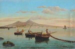 Pescatori Sul Golfo Di Napoli by Vittorio Capessiero