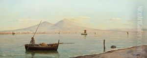 Fishing Boats In Napoli Bay by Vittorio Capessiero