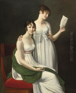 Portrait de la baronne Pichon et de sa cousine Madame de Fourcroy (?) by Henri-Francois Riesener