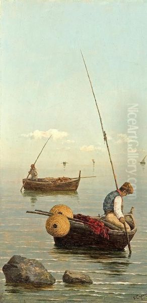 Fishermen In Boats - view 1