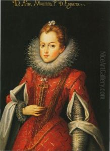 Portrait of Anne of Austria (1601-1666) by Juan Pantoja de la Cruz