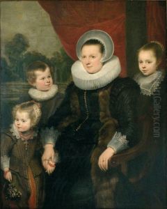 Portrait of a mother and her three children