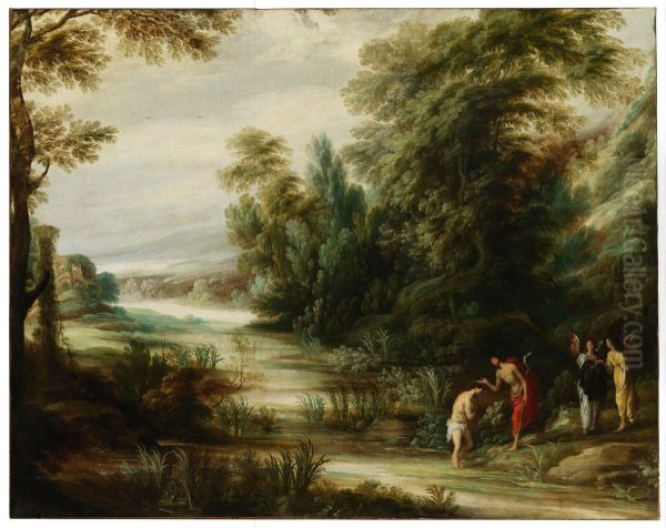 Riverscape with the Baptism of Christ - view 1