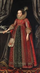 Portrait of Susanna Temple, later Lady Lister (?1600-1669) by Marcus Gheeraerts the Younger