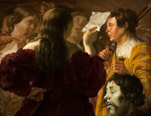 David Saluted by the Israelite Women by Hendrick Ter Brugghen