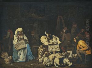 The Artist's Studio with a Seamstress by Michiel Sweerts