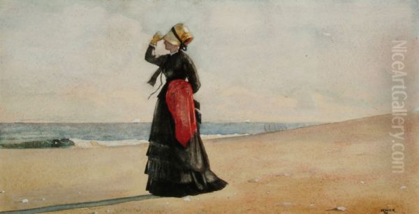 Woman on the Beach, Marshfield - view 1