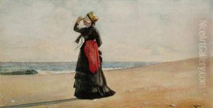 Woman on the Beach, Marshfield by Winslow Homer