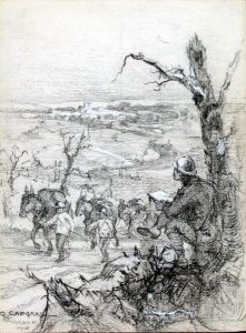 Soldaten Mit Lasttieren In Verdun