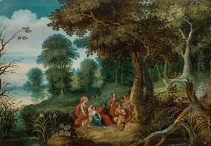 Forest landscape with the judgement of Midas Forest landscape with the judgement of Midas