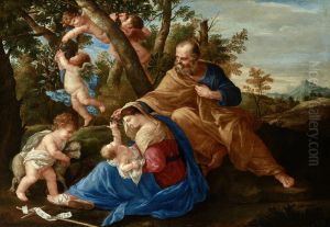Rest on the flight into Egypt by Karel Philips Spierincks