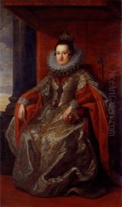 Portrait of Constance of Austria in coronation robes.