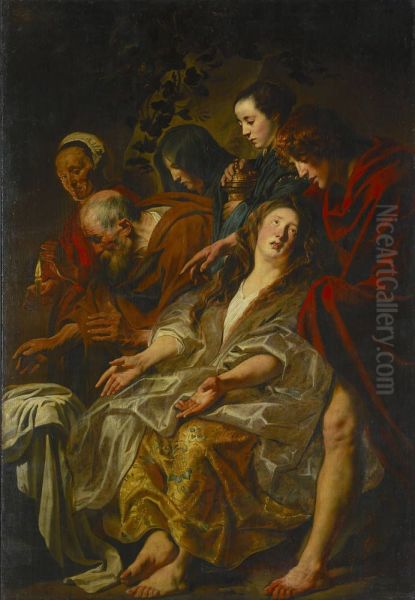 The relatives of Christ at the tomb - view 1