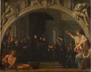 The Florentine Senate's tribute to Grand Duke Ferdinand II by Justus Sustermans