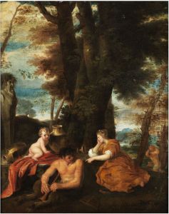 Allegory of the pleasures of wine by Karel Philips Spierincks