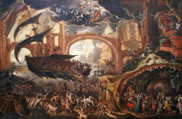 Aeneas and Sibilla in the underworld (Charon's boat). - view 1