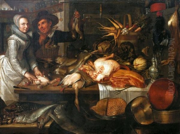 Kitchen scene. - view 1