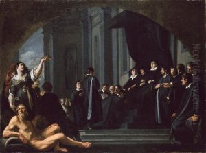The Senators of Florence swearing Allegiance to Ferdinando II de' Medici by Justus Sustermans