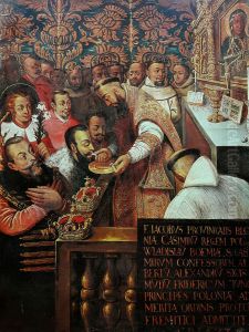 Communion of the Jagiellons at Jasna Gora in 1477 (Casimir IV Jagiellon with his sons admitted to Jasna Gora Confraternity).