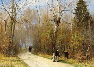 Sunny Winter's Day in the English Garden in Munich by Anders Andersen-Lundby