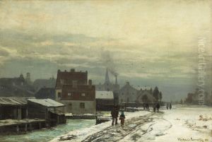 Winter landscape (1885). by Anders Andersen-Lundby