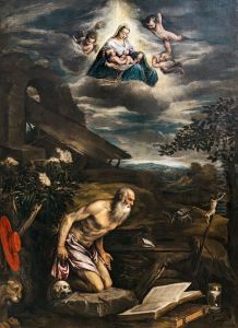 Saint Jerome with Virgin and Child in Glory