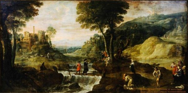 Landscape with the preaching of Saint Ivo - view 1