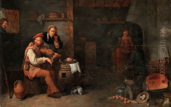 Fiddler in an interior - view 1