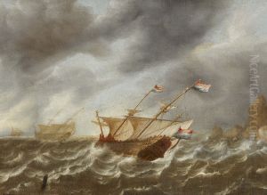 Ships in Rough Seas by Bonaventura Peeters the Elder