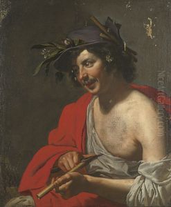 Shepherd Trimming his Flute by Jan Van Bijlert