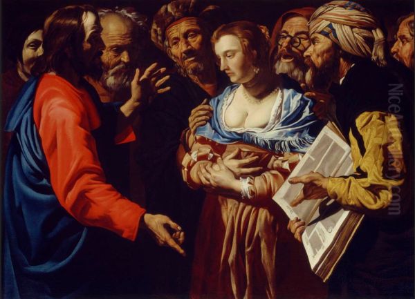 Christ and the woman taken into adultery - view 1