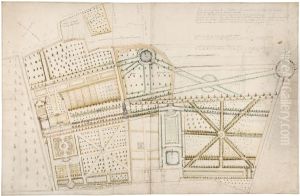 Projekt till omgestaltning av tradgard for herrarna Brunet och Pidou vid Brunoy by Andre Le Notre