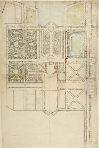 Generalplan for slottet Clagny by Andre Le Notre
