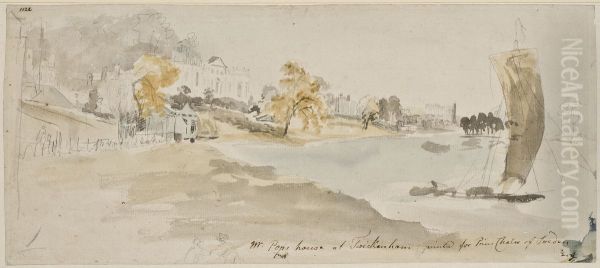 Alexander Popes villa i Twickenham vid Themsen - view 1
