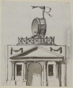 Forslag till lusthus med Diogenes tunna pa Ekensberg, 1799
