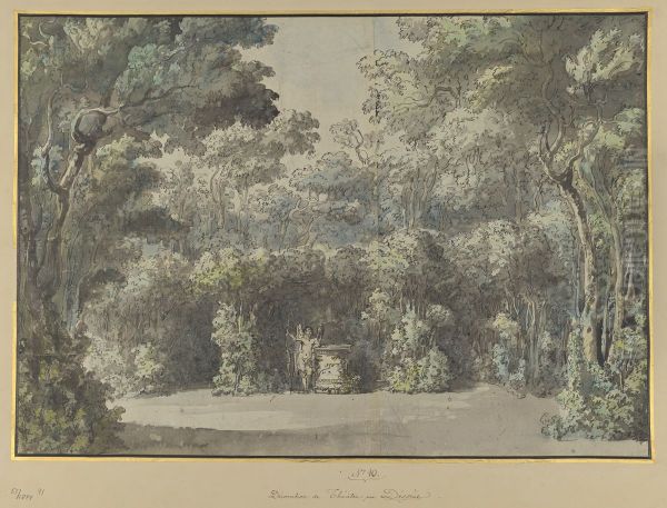 En skog av rosor helgad at Hymen och Amor, scenbild till "Aeneas i Carthago", akt II scen 5 - view 1
