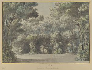 En skog av rosor helgad at Hymen och Amor, scenbild till "Aeneas i Carthago", akt II scen 5